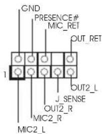 GND PRESENCE# MIC_RET OUT_RET 1 J_SENSE OUT2_R MIC2_R MIC2_L