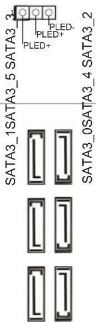 SATA3_1 SATA3_5 SATA3_2 PLED- PLED+ PLED+ PLED- PLED+ SATA3_0 SATA3_4 SATA3_2