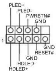 PLED+ PLED- PWRBTN# GND 1 GND RESET# GND HDLED- HDLED+