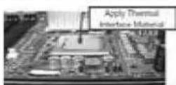 ASROCK P43D1600Twins1394 - 2.22Lustallation des CPU-Lufters und KuhlkorpersInstallation des CPU-Lufters und Kuhlkorps - 1