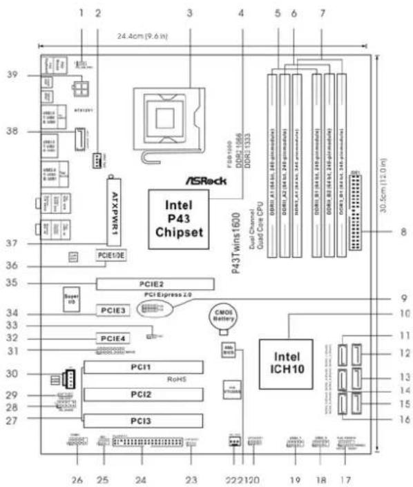 ASROCK P43D1600Twins1394 - Motherboard L#yatheryboudr L (P43D1600TWAASO2OTP43D1600Tw894Vln843D1600T - 2