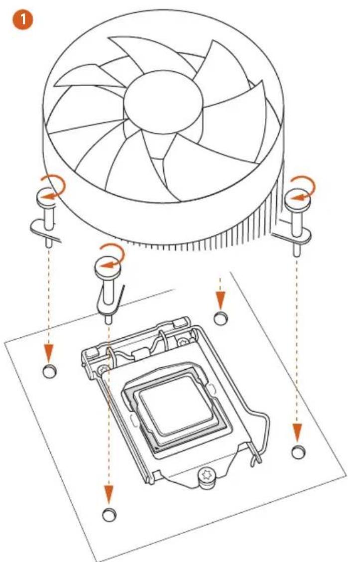ASROCK Z87EITX - Installing the CPU Fan and Heatsink - 2