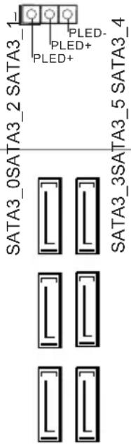 SATA3_0SATA3_2 SATA3_1 PLED- PLED+ PLED+ SATA3_3SATA3_5 SATA3_4