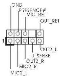 GND PRESENCE# MIC_RET OUT_RET 1 J_SENSE OUT2_L J_SENSE OUT2_R MIC2_R MIC2_L
