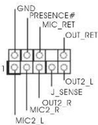 GND PRESENCE# MIC_RET OUT_RET 1 J_SENSE OUT2_L J_SENSE MIC2_R MIC2_L