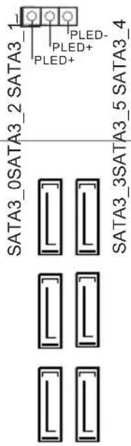 SATA3_0SATA3_2 SATA3_1 PLED- PLED+ PLED+ SATA3_3SATA3_5 SATA3_4