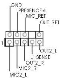 GND PRESENCE# MIC_RET OUT_RET 1 J_SENSE OUT2_R MIC2_R MIC2_L