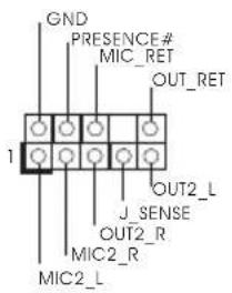 GND PRESENCE# MIC_RET OUT_RET 1 J_SENSE OUT2_R MIC2_R MIC2_L