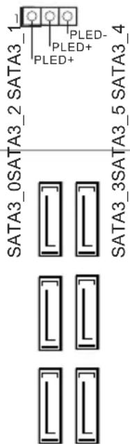 SATA3_0SATA3_2 SATA3_1 PLED- PLED+ PLED+ SATA3_3SATA3_5 SATA3_4