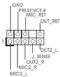 GND PRESENCE# MIC_RET OUT_RET 1 J_SENSE OUT2_R MIC2_R MIC2_L
