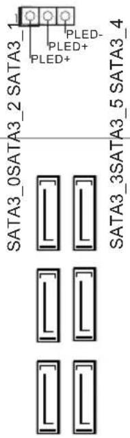 SATA3_0SATA3_2 SATA3_1 PLED- PLED+ PLED+ SATA3_3SATA3_5 SATA3_4