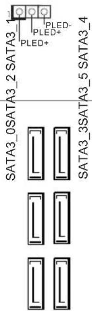 SATA3_0SATA3_2 SATA3_1 PLED- PLED+ PLED+ SATA3_3SATA3_5 SATA3_4