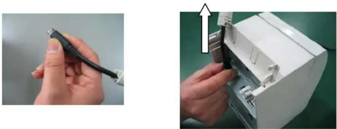 OKI PT390 - 3-4. Desconectar o Adaptador CA - 1