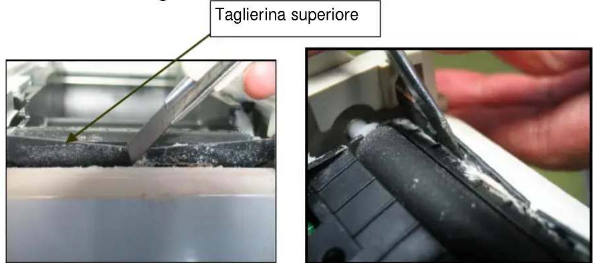 OKI PT390 - 8-4. Pulizia della lama e della struttura della taglierina - 5