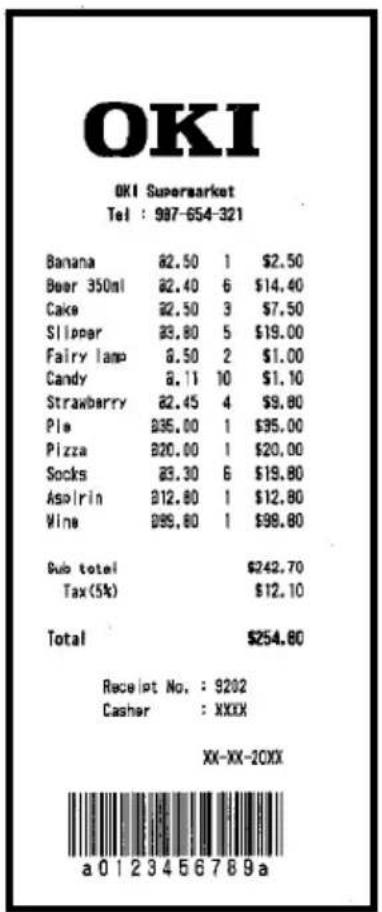 OKI PT390 - C-5. Impressão de amostra - 5