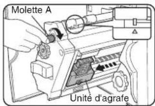 OKI B8300n - REEMPLACEMENT DE LA CARTOUCHE D'AGRAFES ET EXTRACTION D'UN BOURRAGE D'AGRAFES - 3