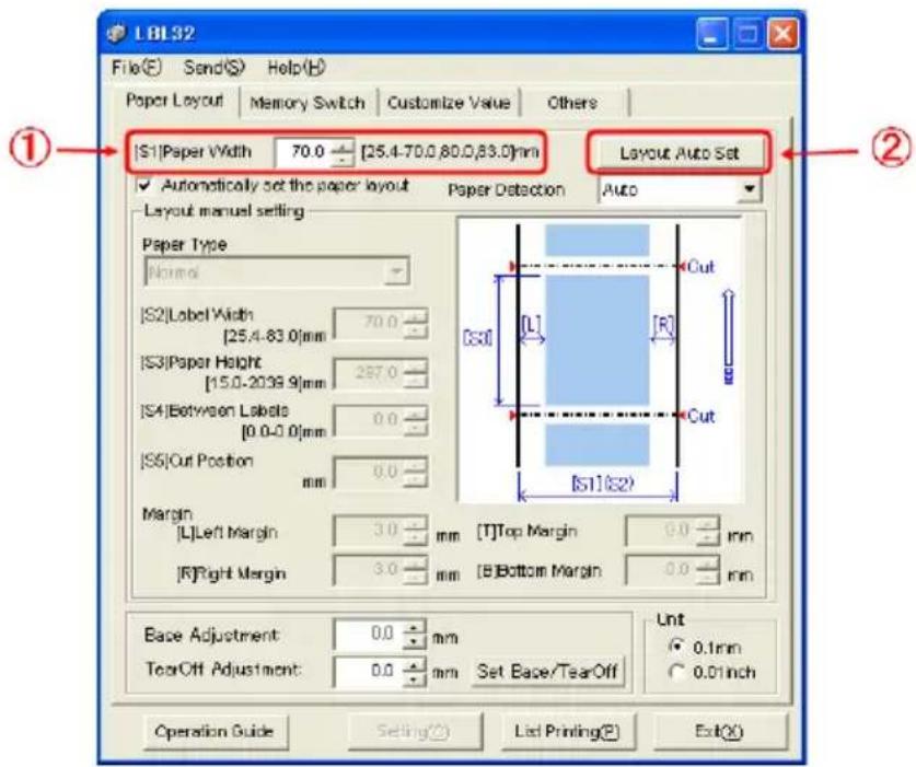 OKI LD670 - 6-3-2. Configuración del ancho del papel - 1