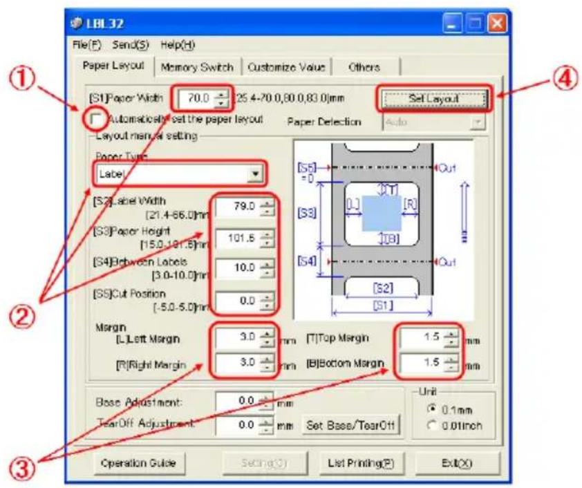 OKI LD670 - 6-2-2. Impostazione delle informazioni dettagliate di layout della carta - 1