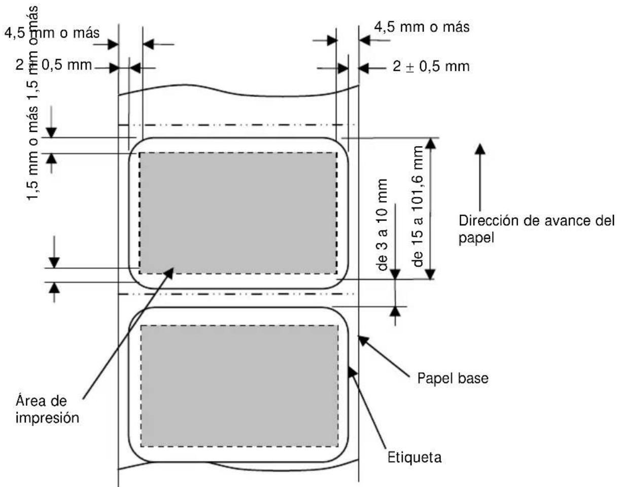 OKI LD670 - 3-4-3. Condiciones de uso del papel troquelado para etiquetas - 1