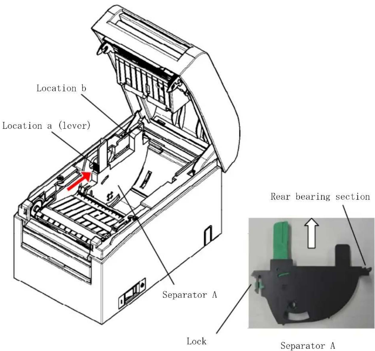 OKI LD670 - Removing separator A - 1
