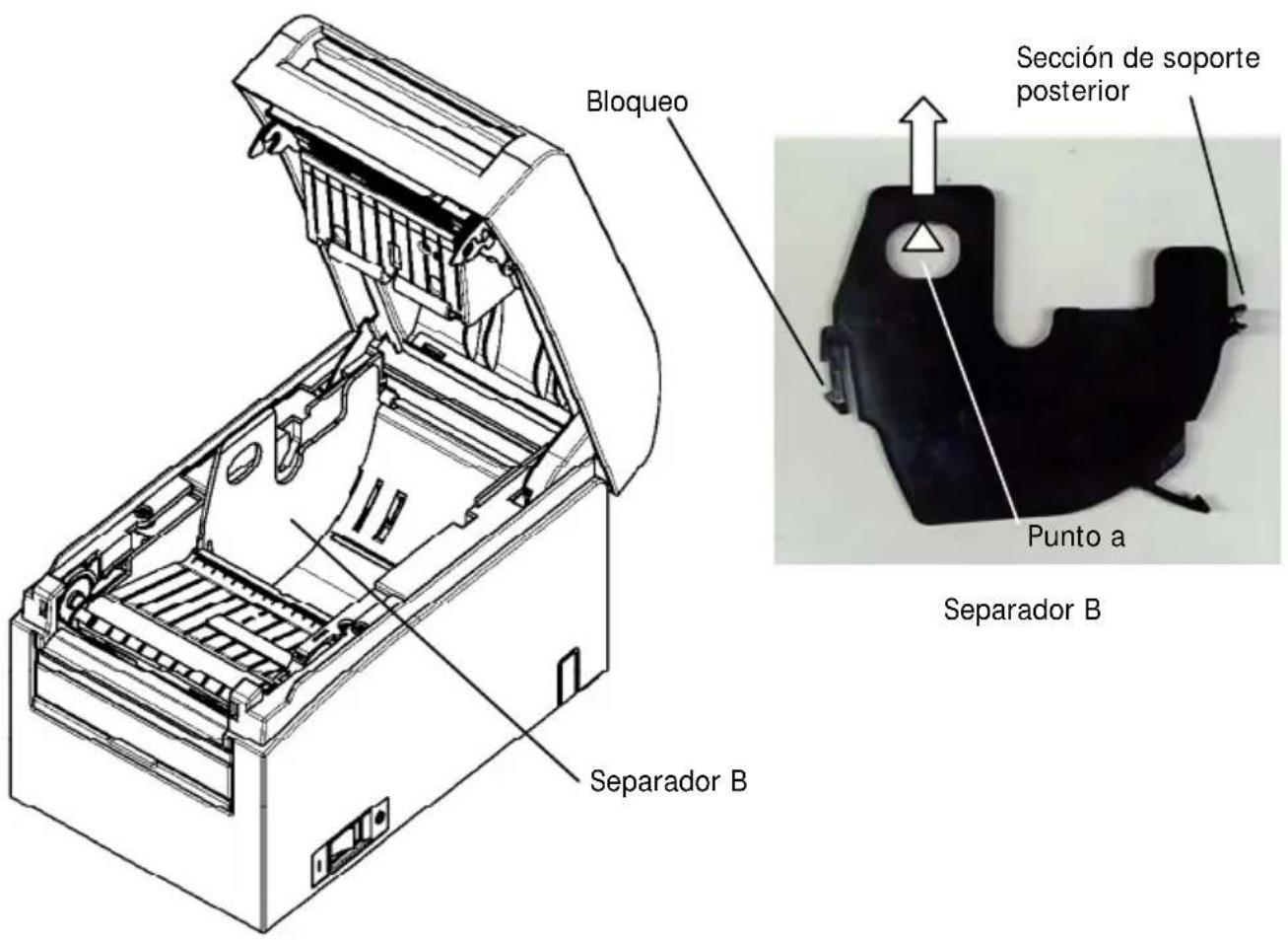 OKI LD670 - Desinstalación del separador B - 1