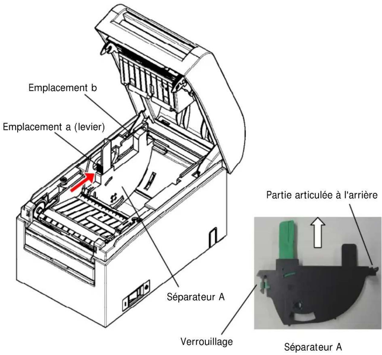 OKI LD670 - Retrait du séparateur A - 1