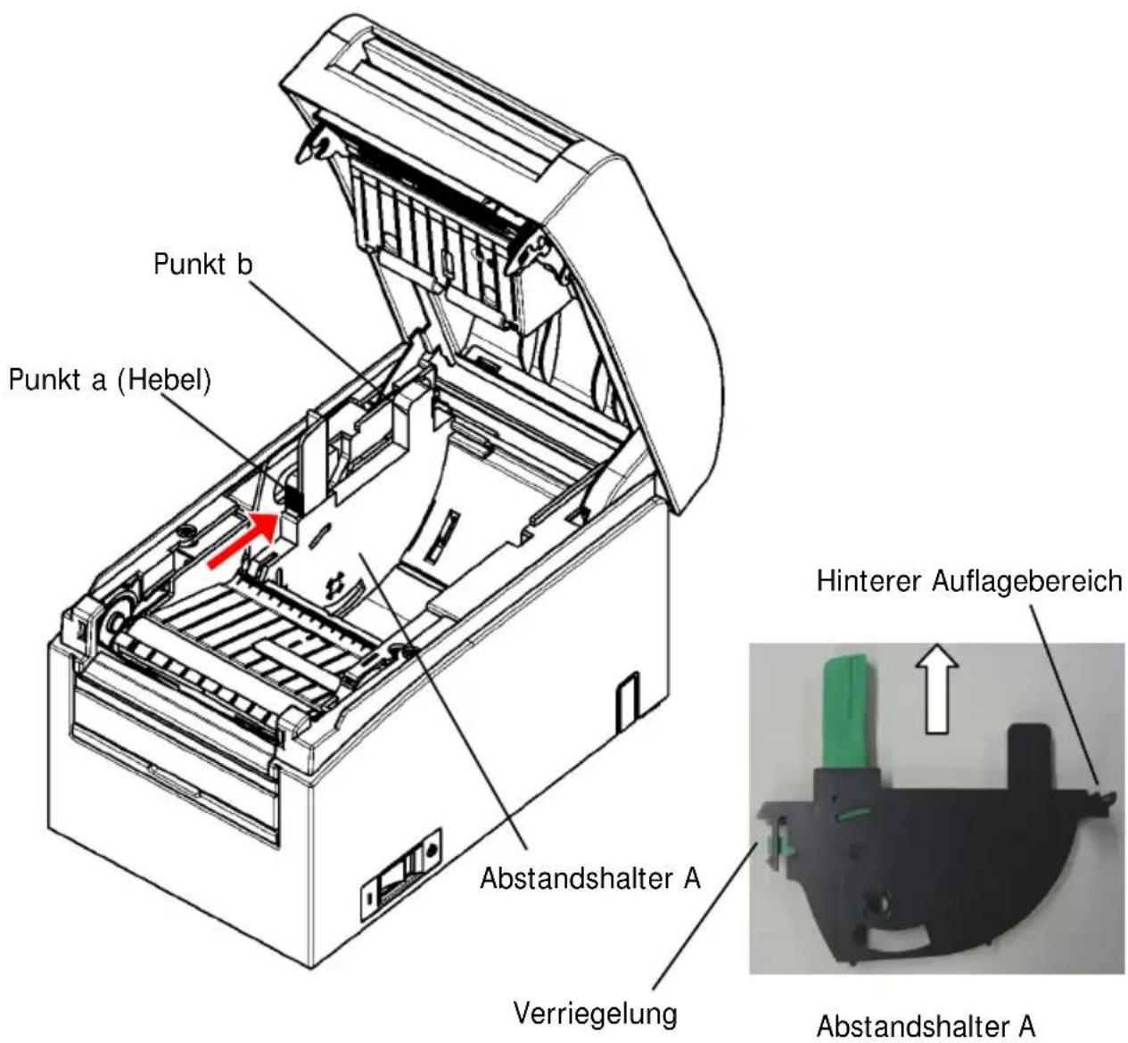 OKI LD670 - Abstandshalter A entfernen - 1
