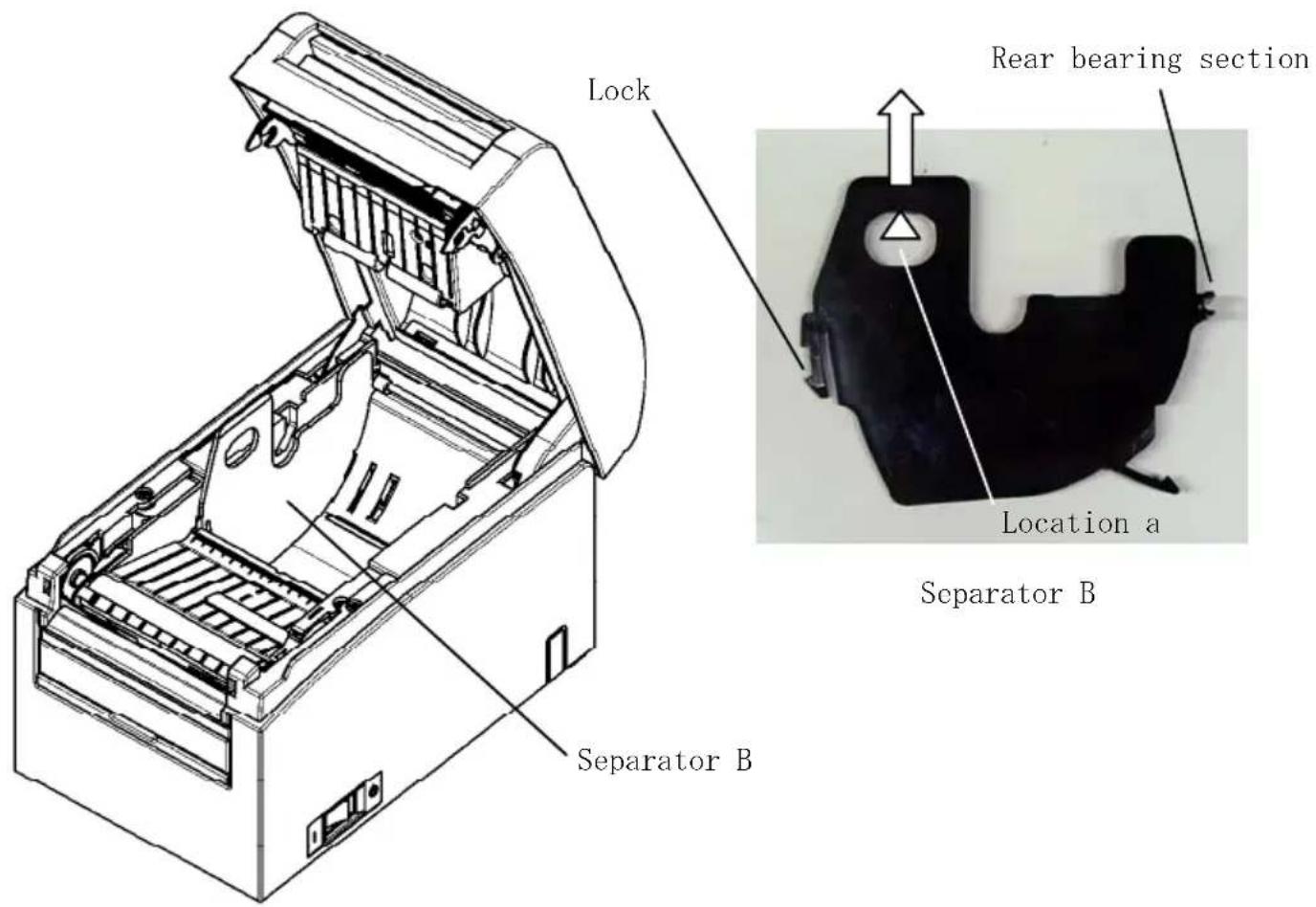 OKI LD670 - Removing separator A - 2