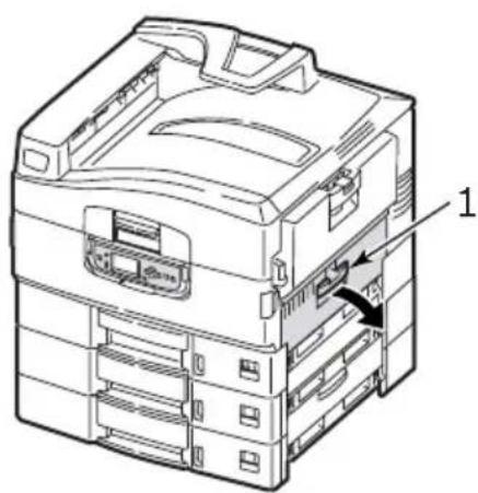 OKI C9600n - OUVRIR CAPOT, BOURRAGE PAPIER, COUV. LAT. TTTTTT - 1