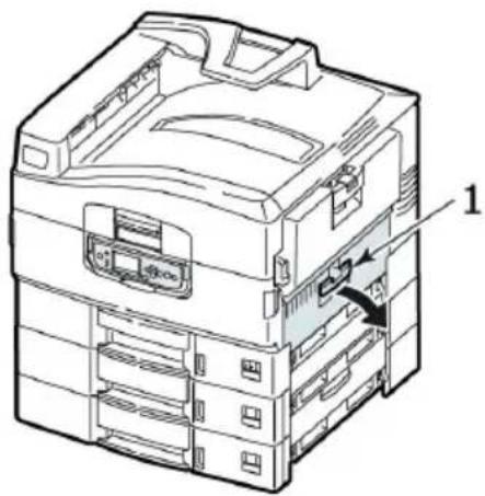 OKI C920WT - OUVRIR LE CAPOT, BOURRAGE PAPIER, CAPOT LATÉRAL TTTTTT - 1
