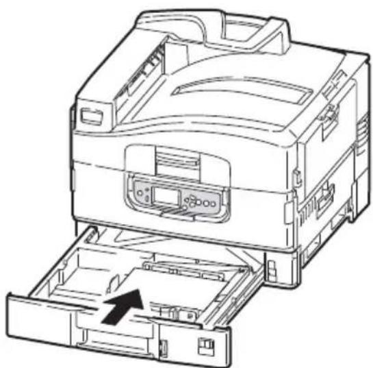 OKI C920WT - CHARGEMENT DU PAPIER DANS LES BACS 1 À 3 - 4