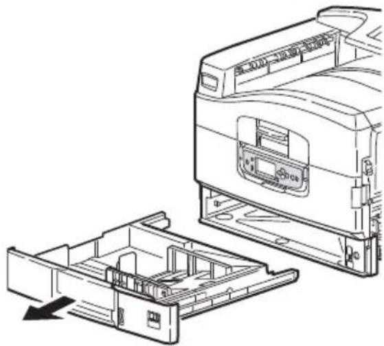 OKI Pro9420WT - NETTOYAGE DES ROULEAUX D'ALIMENTATION EN PAPIER DU BAC 1 - 3