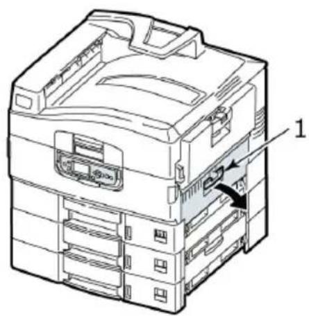 OKI Pro9420WT - OUVRIR LE CAPOT, BOURRAGE PAPIER, CAPOT LATERAL TTTTTT - 1