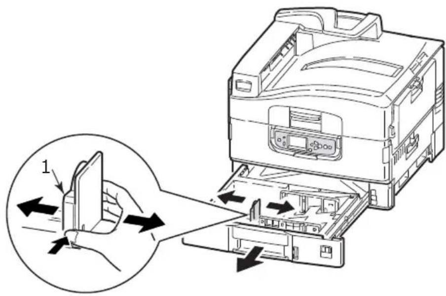 OKI Pro9420WT - CHARGEMENT DU PAPIER DANS LES BACS 1 à 3 - 1