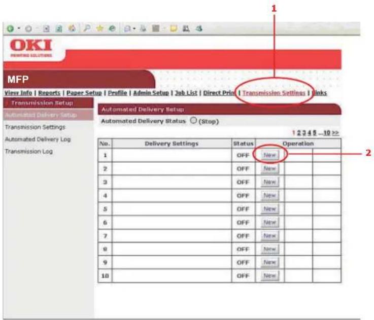 OKI MC851dn - Cliquez sur Paramètres de transmission (1) - 1