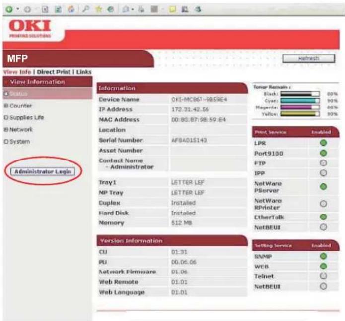OKI MC851dn - Fax faire suivre vers la messagerie électronique - 1