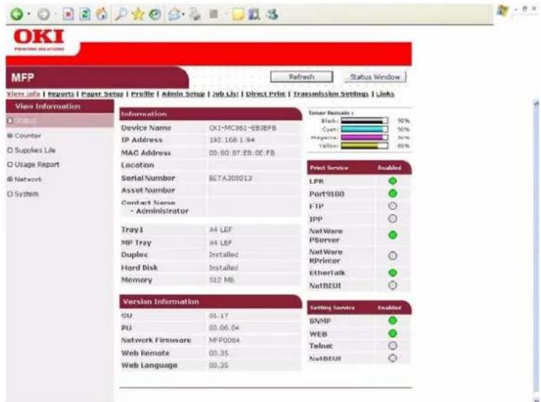 OKI MC851dn - ...À PARTIR DE LA PAGE WEB - 1