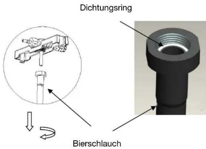 H.KOENIG BW1890 - Den Dichtungsring des Bierschlauchs ersetzen (siehe Abbildung 34) - 1