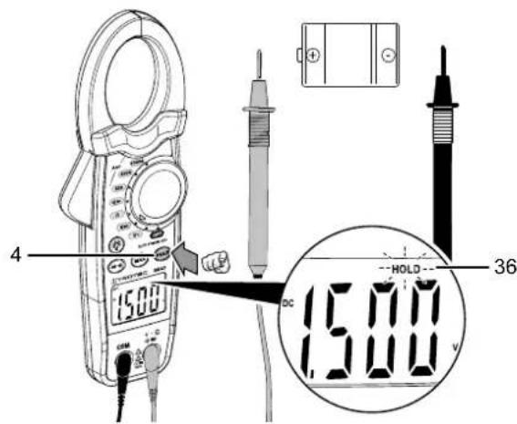 TROTEC BE40 - Maintien d'une valeur de mesure à l'écran - 1