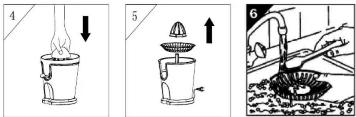 CONTINENTAL EDISON CEPA100IN - Utilisation du presse-agrumes - 2