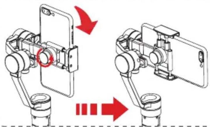 Zhiyun Smooth 3 - Changement du sens de montage du téléphone - 1