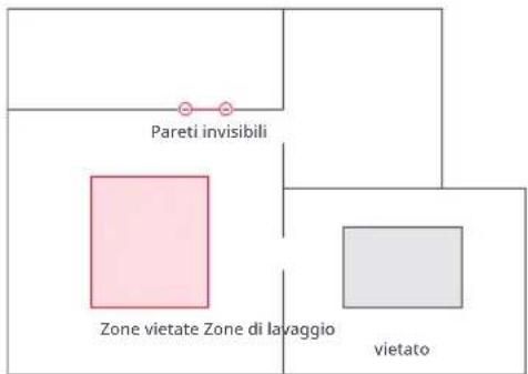 ROBOROCK H7 - Zone vietate, zone di lavaggio vietato e pareti invisibili - 1