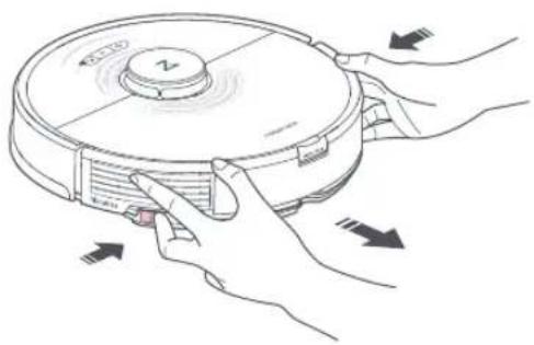 ROBOROCK H7 - Rimuovere l'aggancio del panno di lavaggio VibraRise - 1