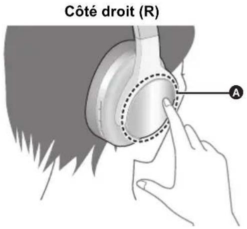 TECHNICS EAHA800 - En portant cet apparéil, toucher rapidement le capteur tactile (A) deux fois. - 1