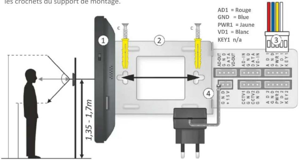 ELRO PV40P1M2 - Installation du moniteur - 1