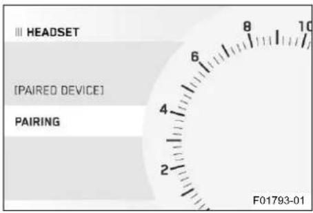 III HEADSET [PAIRED DEVICE] PAIRING F01793-01
