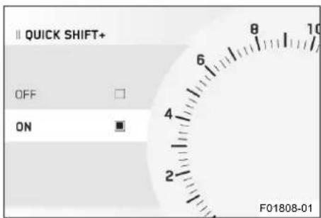 II QUICK SHIFT+ OFF ON F01808-01