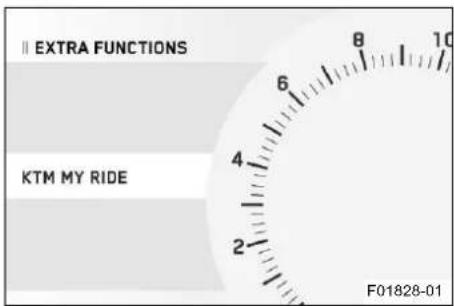II EXTRA FUNCTIONS KTM MY RIDE F01828-01