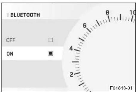 II BLUETOOTH OFF ON F01813-01