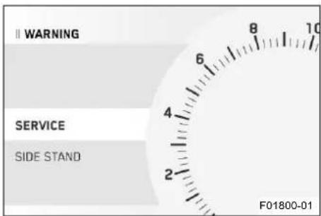 II WARNING SERVICE SIDE STAND F01800-01